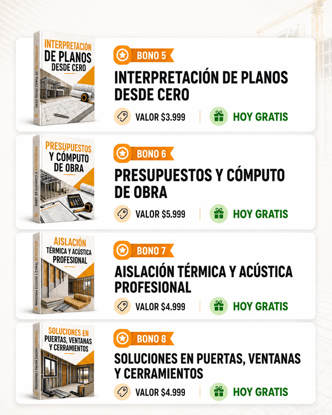 Contenido incluido en Master en Construcción en Seco, lámina 2