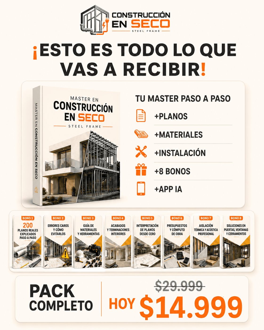 Pack completo del Master en Construcción en Seco